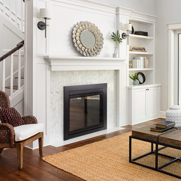 Alpine Tempered Glass Fireplace Screen Door
